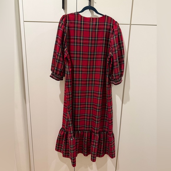 Dondolo Red Plaid Christmas Village Dress - Picture 4 of 4